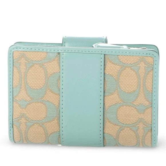 Coach Medium Corner Zip Wallet in Signature Jacquard - Picture 2 of 4